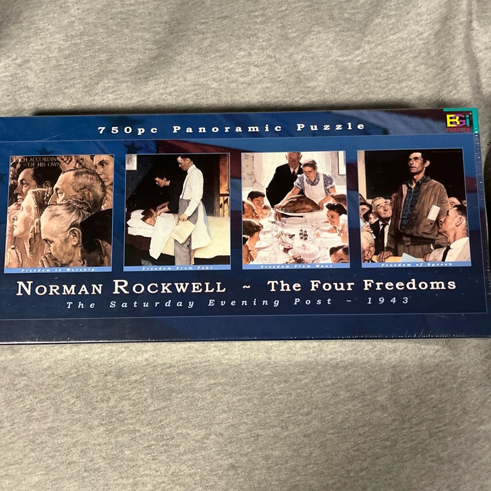 NORMAN ROCKWELL The Four Freedoms 750 (765) Piece Jigsaw Puzzle - New In Box